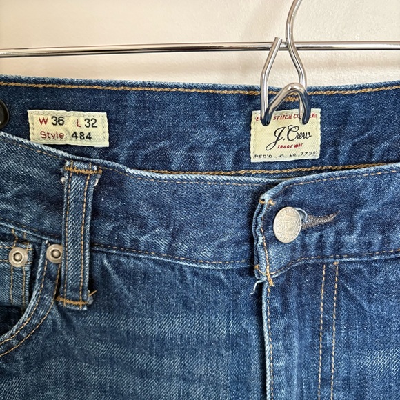 J.Crew 484 Slim Taper Jeans Men’s 36 – 100% Cotton Denim, Dark Wash, Classic Fit - Picture 6 of 7